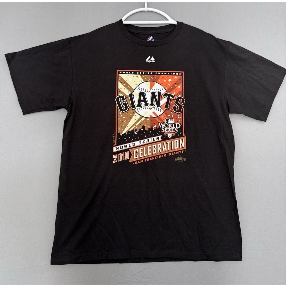 Vintage San Francisco Giants T-Shirt Mens Large Champions Graphic Tee 2010 MLB
